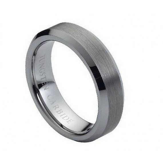 Tungsten Wedding Band " Engraving ", Mmdtr038 6mm Tungsten Carbide Engagement Ring