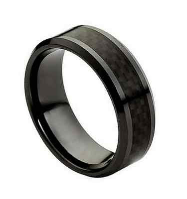 Ceramic Ring " Engraving" Wedding Carbon Fiber Band Mmcr215 8mm Black Ceramic Engagement Ring